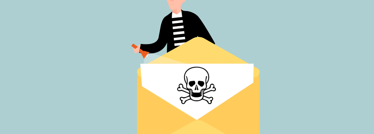Free mail phishing scam vector